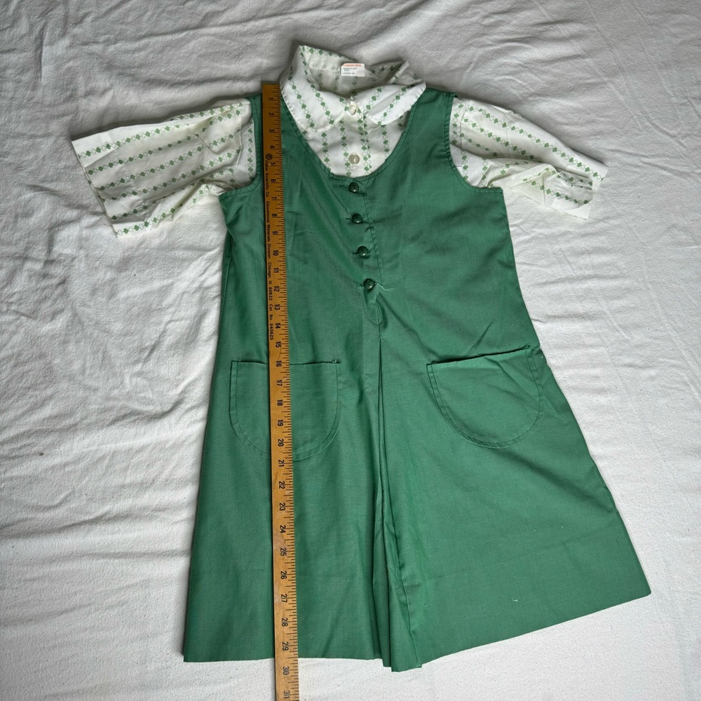 Girl‎ Scout Set Of 2 Uniform Dresses Green & Brown Size 10 8 Permanent Press Tag - Picture 13 of 17